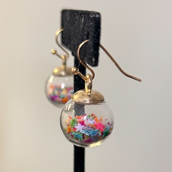 Multi-colored Wishing Ball Earrings - Picture 4 of 6
